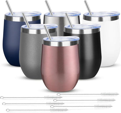 12oz/4 Pack Wine Tumbler Glasses by YEBTSLife