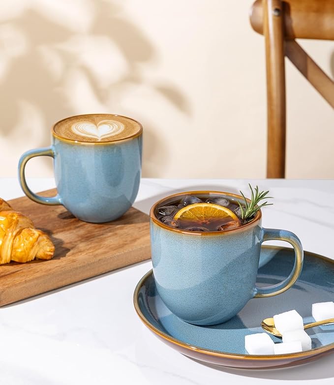 LERATIO Ceramic Coffee Mugs Set of 6, 12oz Handmade Coffee Mugs Set | Large - Image 5