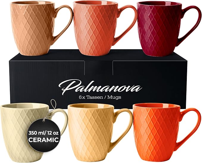 MIAMIO - Coffee Mugs Set of 6 - Palmanova Collection | Modern matte ceramic mug by MIAMIO
