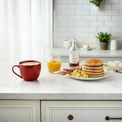Ceramic Soup Bowl with Handle and Lid, 24oz Jumbo Soup Mug - Image 8