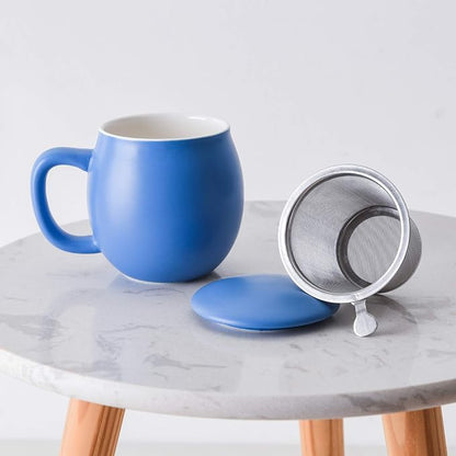 Yundu 12 OZ Matte Blue Ceramics Teacup - Image 6