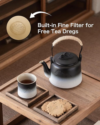 ZENS Ceramic Teapot with Infuser, 33.8oz Japanese Teapot - Image 5