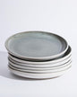 Gradient Green Dinner Plates Set of 6, 10 Inch Reactive Glaze Ceramic Plates Set, Modern Dinnerware Dishes Set for Kitchen, Microwave & Dishwasher Safe, Highly Chip and Crack Resistant