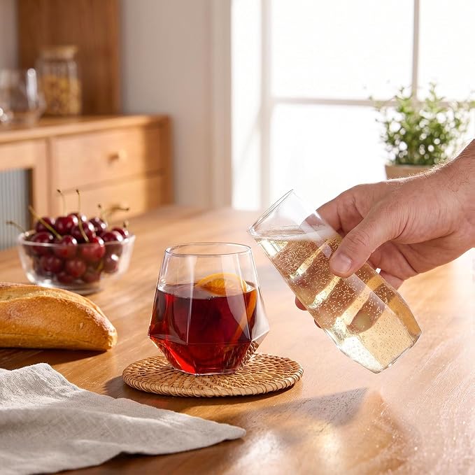 BESTSTAR 24 Pack Clear Plastic Wine Glasses Set, BPA-Free Shatterproof | 12 9 - Image 7