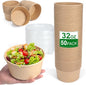 50 Pcs 32 Oz disposable meal prep containers，paper bowls by Unknown