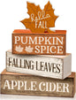 Moucuny 4 Pcs Fall Decor Wooden Maple Leaf Decoration Thanksgiving Tiered Tray by Moucuny