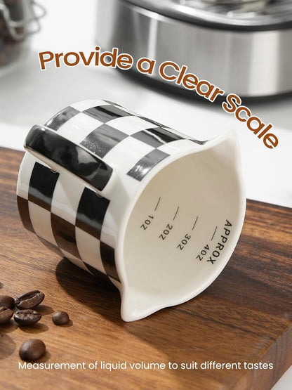 ABRUTY Espresso Cups, 5 OZ Ceramic Double Spouts Cups, Espresso Shot Cup - Image 4