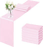 Horbaunal 6 Pack Satin Runners 12 x 108 Inch, Light Pink | Bright Silky Smooth by Horbaunal