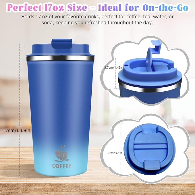 17oz Insulated Travel Coffee Mug - Image 2