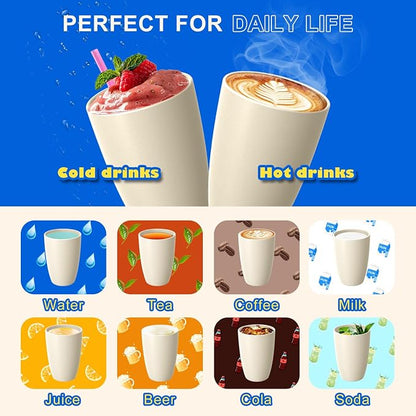 Wheat Straw Unbreakable Cups, Large Cups 20 OZ Set of 6, Alternative to Plastic - Image 5
