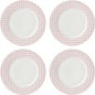 Lenox Gingham Pink Porcelain Valentine's Day Dinner Plate Set by Lenox