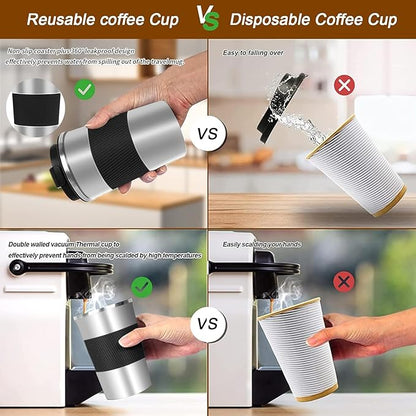 Insulated Travel Coffee Mug, Stainless Steel Coffee Cup - Image 5