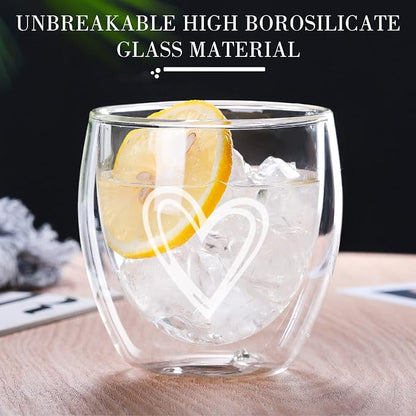 Gute 4Pcs Double Wall Glass Espresso Cups, Heat Resistant, Dishwasher Safe - Image 4