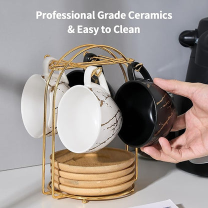 LUKA Ceramic Demitasse Espresso Cups Set - Image 5