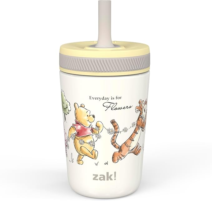 Zak Designs Disney Winnie the Pooh Kelso 12oz Leak-Proof Toddler Straw Cup | - Image 2