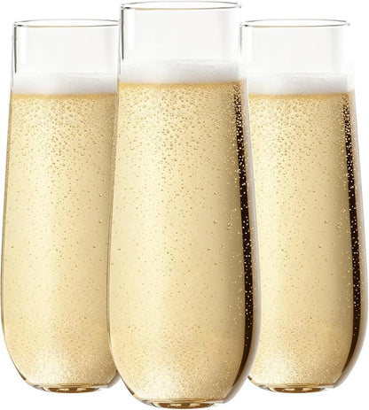 Ciaell 48 Pack Plastic Champagne Flutes by Ciaell