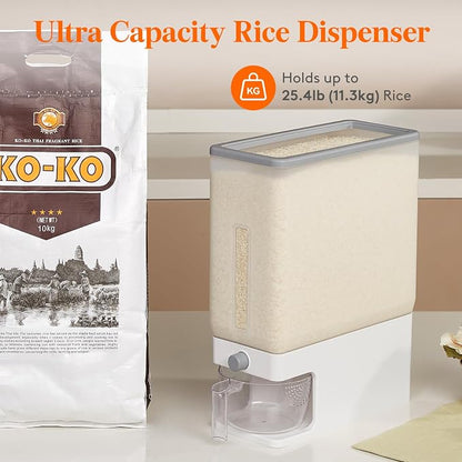 Lifewit Rice Dispenser 25 Lbs, Airtight Storage - Image 9