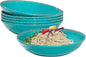 Farmhouse Melamine Pasta Bowls Set of 6, 42 OZ Shallow Individual Bowl by ZAROCRUS