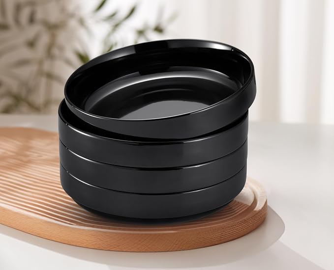KooK Pasta Bowl, Bowl Plate, Low Bowl, Plate Bowls, Ceramic Large Shallow Bowls - Image 2