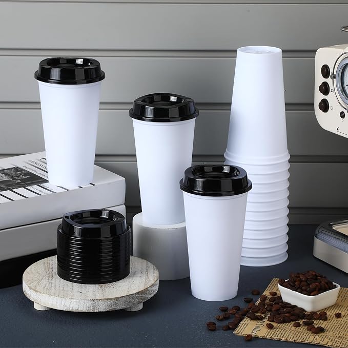 15 Pack Reusable Plastic Coffee Cups - Image 3