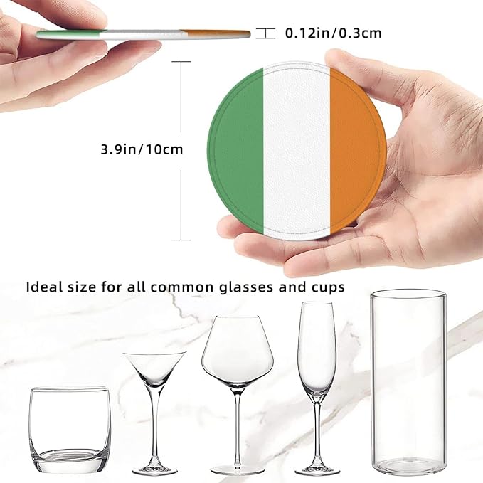 Ireland Flag Coasters for Drinks - Image 3