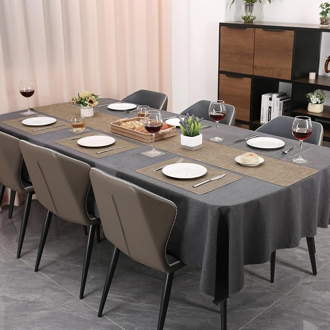 Table Runners 72 Inch Long, Dual-Sided Faux Leather Table Runner | Waterproof - Image 6