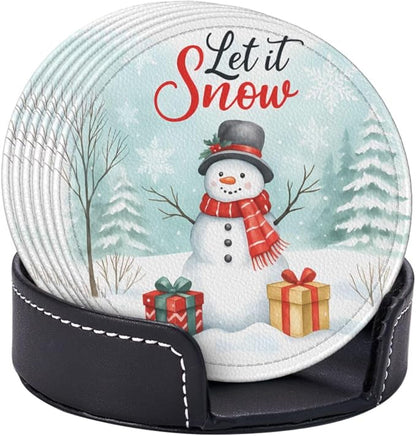 Winter Let it Snow Snowman Coasters - Image 2