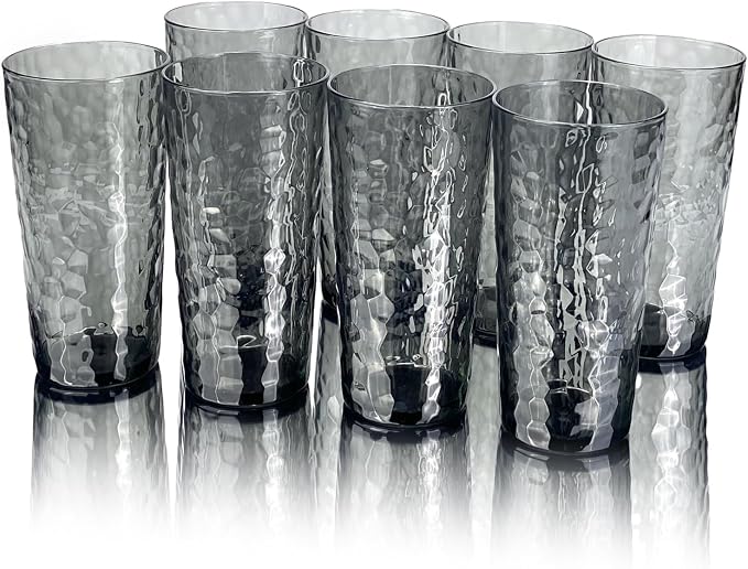 Yalin 24-Ounce Plastic Tumbler Acrylic Drinking Glasses, Reusable Plastic Cups by Yalin