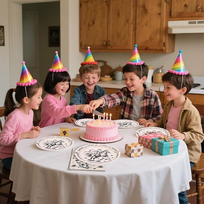 60PCS Cowboy Paper Plates and Napkins Party Supplies Serve 20 | Western Rodeo - Image 6