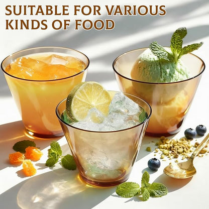 Glowserve 9 OZ Brown Disposable Plastic Cups Cocktail Cup 50 Pack | Fancy - Image 5
