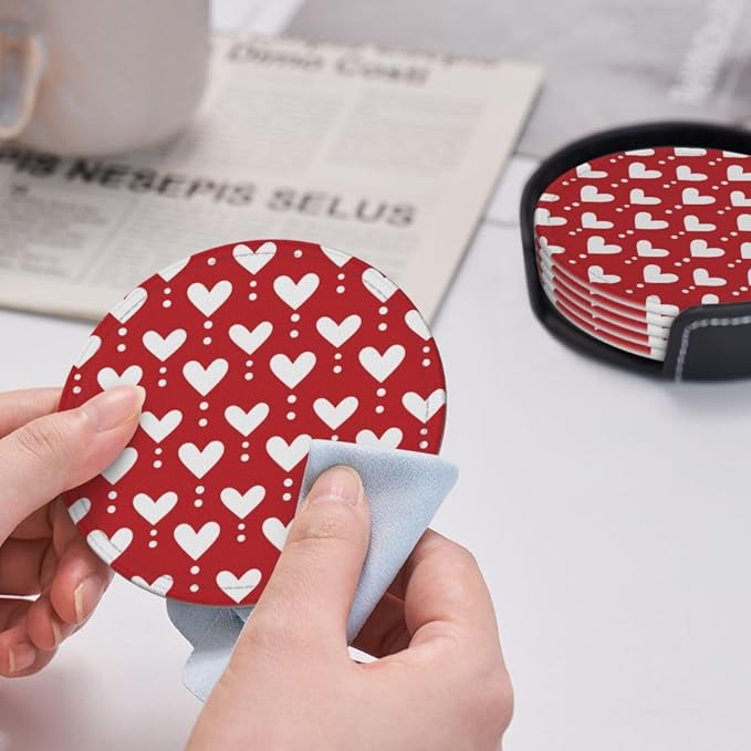 Valentines Day Red Heart Coasters - Image 5