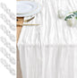 Cheesecloth Table Runner 10FT 6Pcs Ivory Boho Gauze Rustic Sheer Runners | by Xiomot