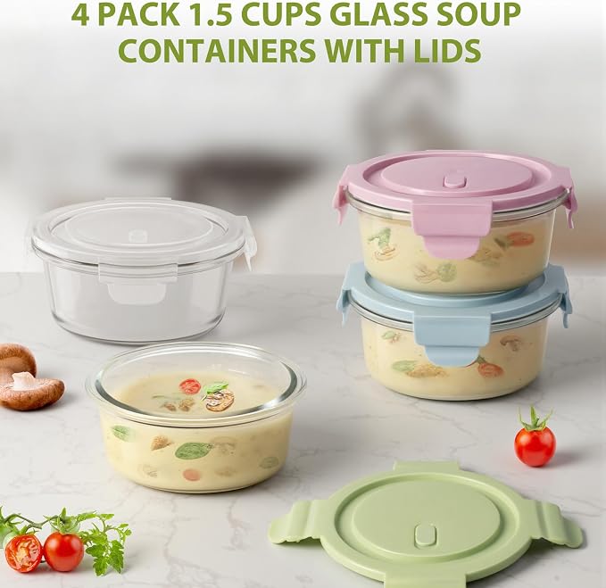 1.5Cup/12oz Small Glass Containers - Image 7
