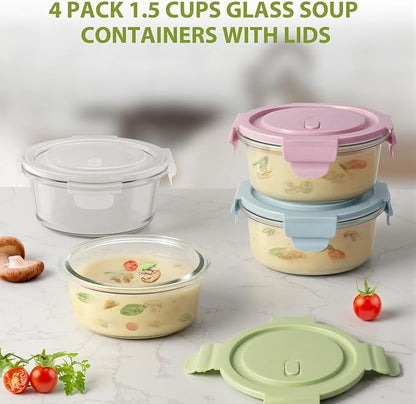 1.5Cup/12oz Small Glass Containers - Image 7