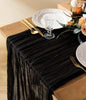 Vitalizart Cheesecloth Table Runner Black 10ft Gauze Boho Rustic | 120 Inches by Vitalizart
