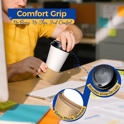 Fit Meal Prep 50 Pack 8 oz Disposable Coffee Cups - Image 8