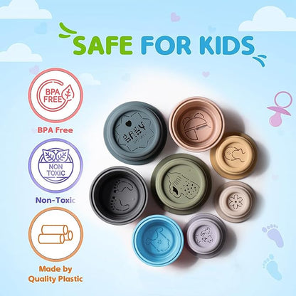 ZYFLSQ Stacking Cups Baby Toy, 8-Piece Set - Image 4