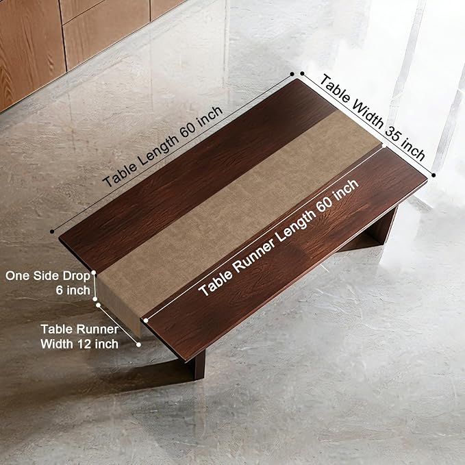 Table Runners 72 Inch Long, Dual-Sided Faux Leather Table Runner | Waterproof - Image 8