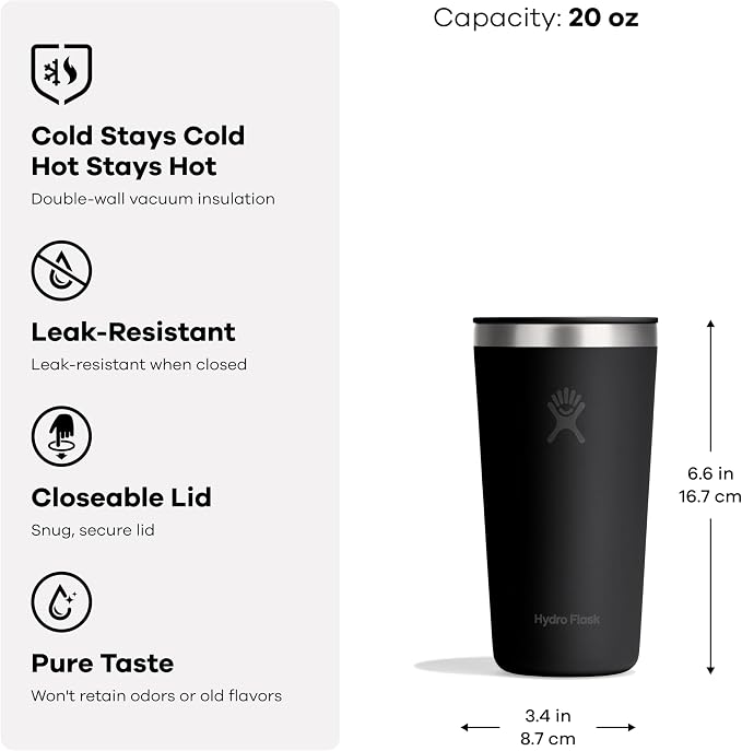 Hydro Flask All Around Tumbler Press-In Lid, Insulated Travel Mug, Stainless - Image 3