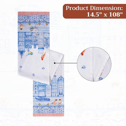 Maison d' Hermine Table Runner 100% Cotton 14.50" x 108" | Table Runners 108 - Image 7