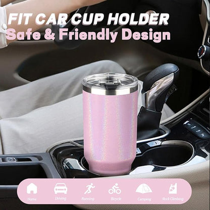 40 oz Tumbler with Lids and Straws, Stainless Steel Insulated Coffee Tumbler - Image 6
