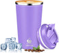 Insulated Travel Coffee Mug Reusable Coffee Tumbler Cup by QEMAUUAHealthyLife