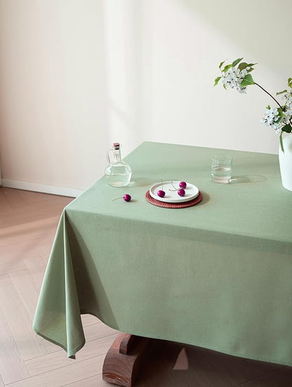 Sage Green Linen Table Cloths for 8 Foot Rectangle Tables Farmhouse Neutral Tablecloth Rectangular Kitchen Decoration Dining Table Cover Washable 60x120