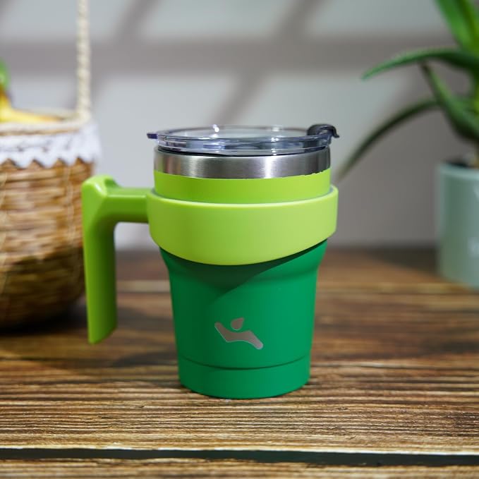 Konokyo 10 oz Tumbler with Handle and Straw, Insulated Travel Mug | Matcha - Image 6