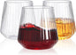 YOUBET 40Pack Plastic Ribbed Wine Glasses by YOUBET