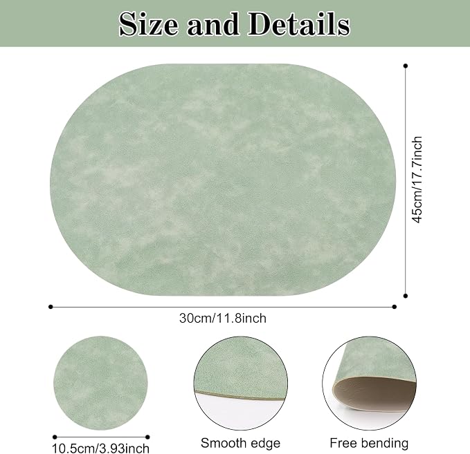 Faux Leather Placemats Set of 6 - Image 2