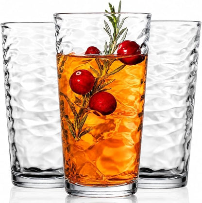 Glaver's Drinking Glasses Set of 10 Highball Glass Cups, 17 Oz Cooler by Glavers