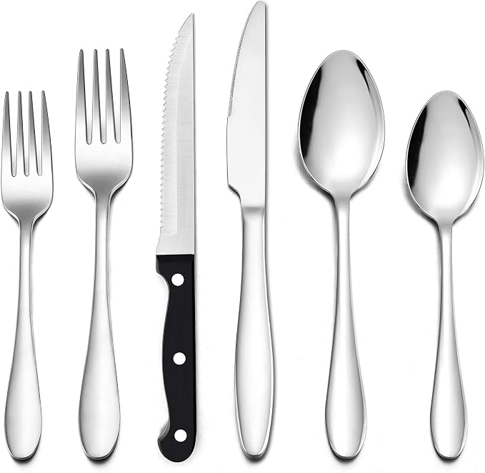 LIANYU 24-Piece Silverware Set by LIANYU
