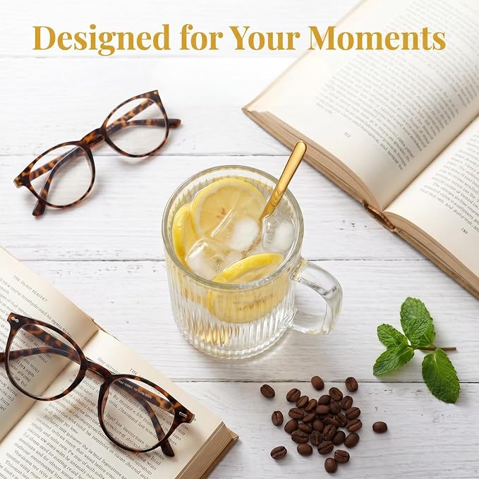 Noamus 4 Pack Glass Coffee Mugs - Image 8