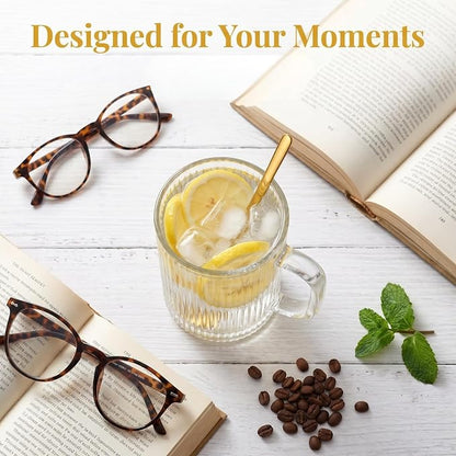 Noamus 4 Pack Glass Coffee Mugs - Image 8